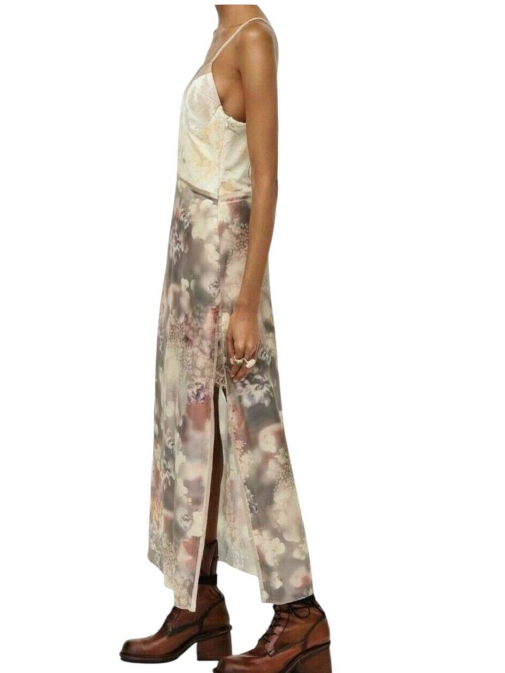 ZARA Limited Edition Velvet Sequin Floral Maxi Dress S - Picture 3 of 11